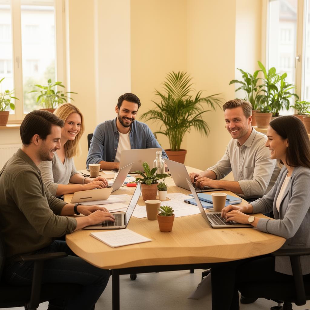 Team im modernen Büro arbeitet mit Uzman Portalı